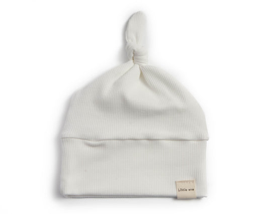 Babymütze Rippe ecru