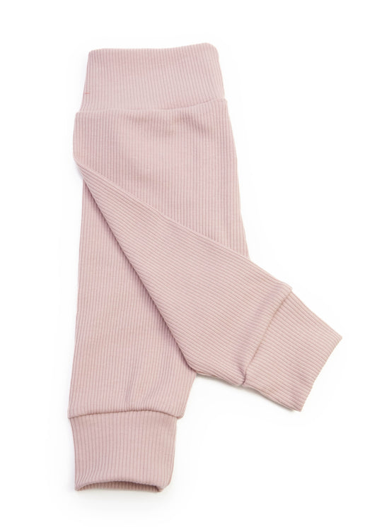 Baby pants ribbed old pink