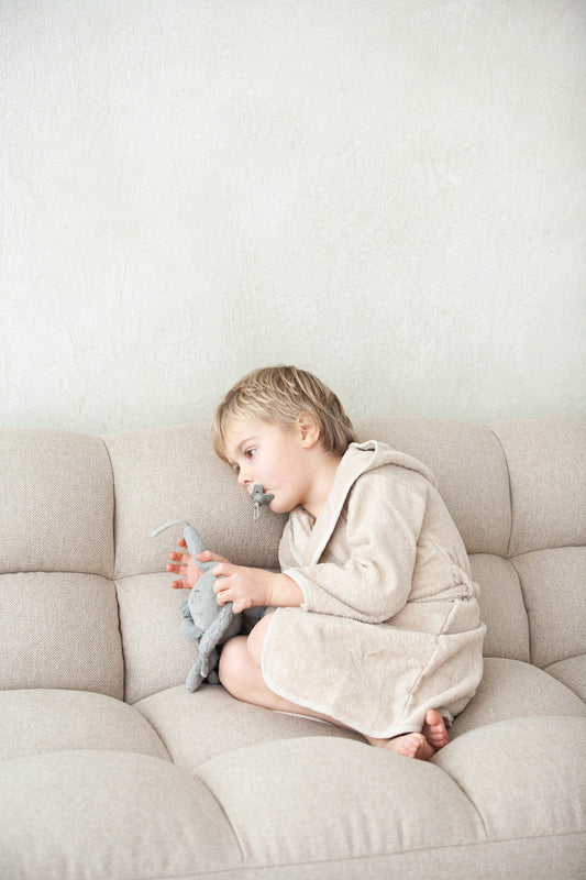 Beige Bademantel personalisiert