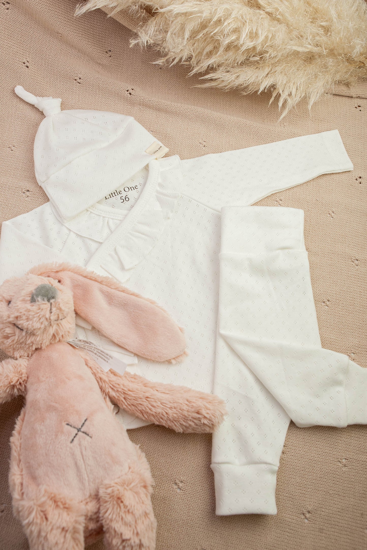 Wickelshirt Rüschen durchbrochen ecru