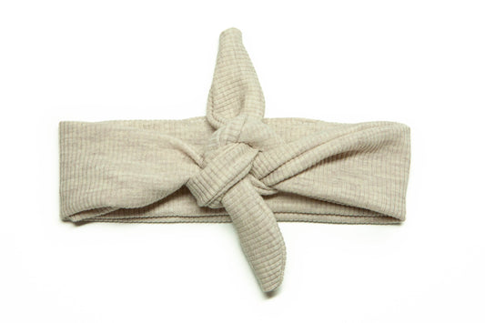 Stirnband Baby Rib beige meliert