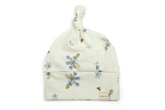 Mütze Little One Blumen blau