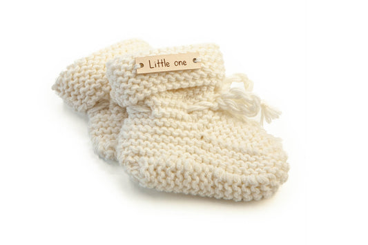 Hausschuhe aus Merinowolle ecru