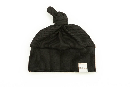 Baby hat rib black