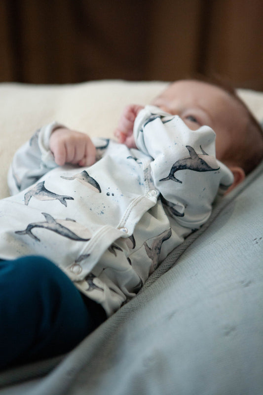 Overslag shirtje whales