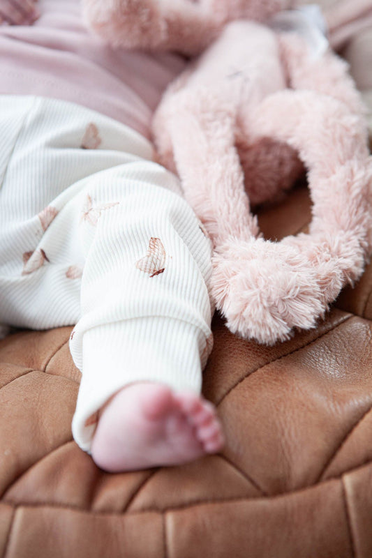 Baby pants rib butterflies