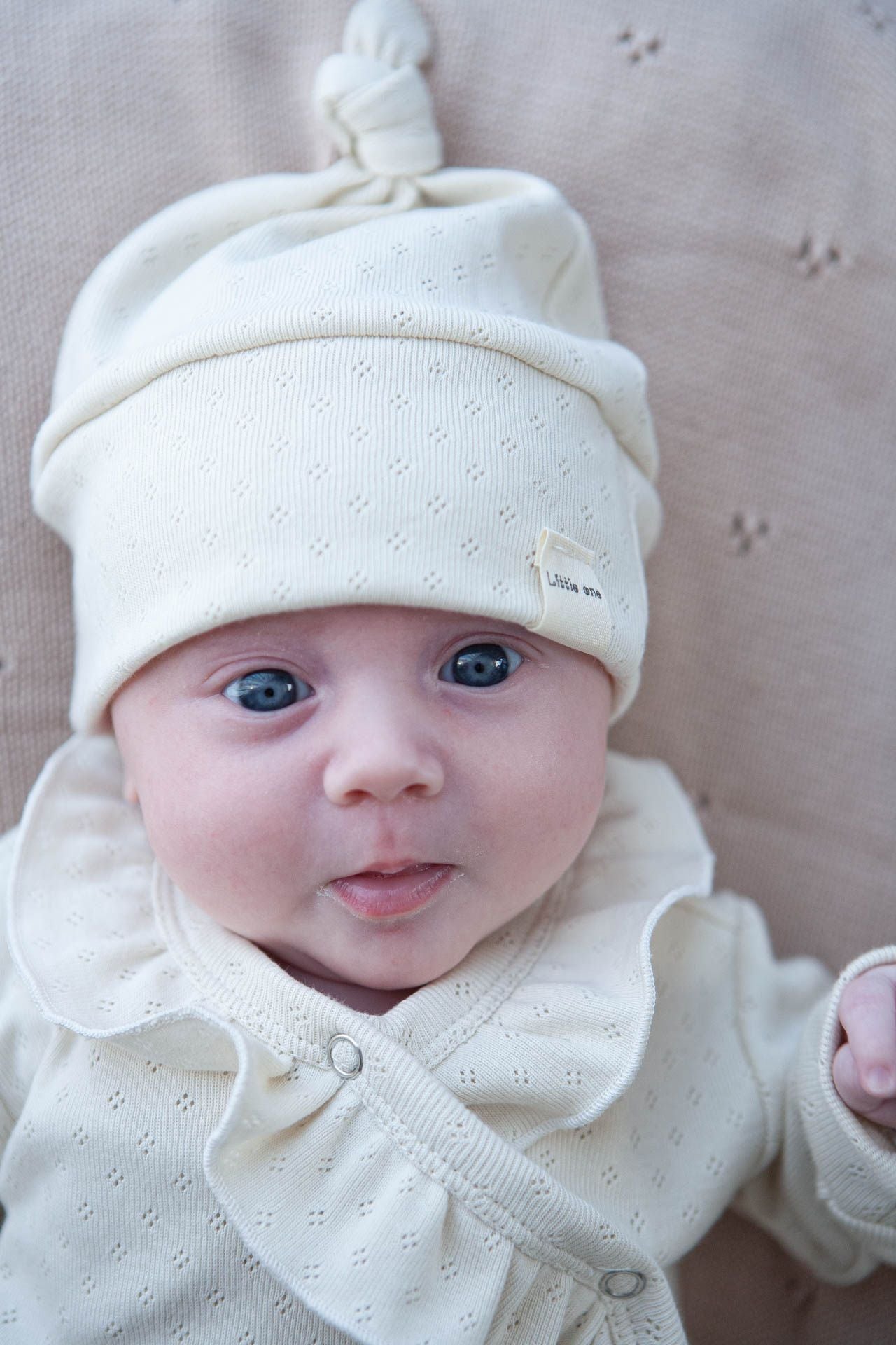 Hut durchbrochen beige natur