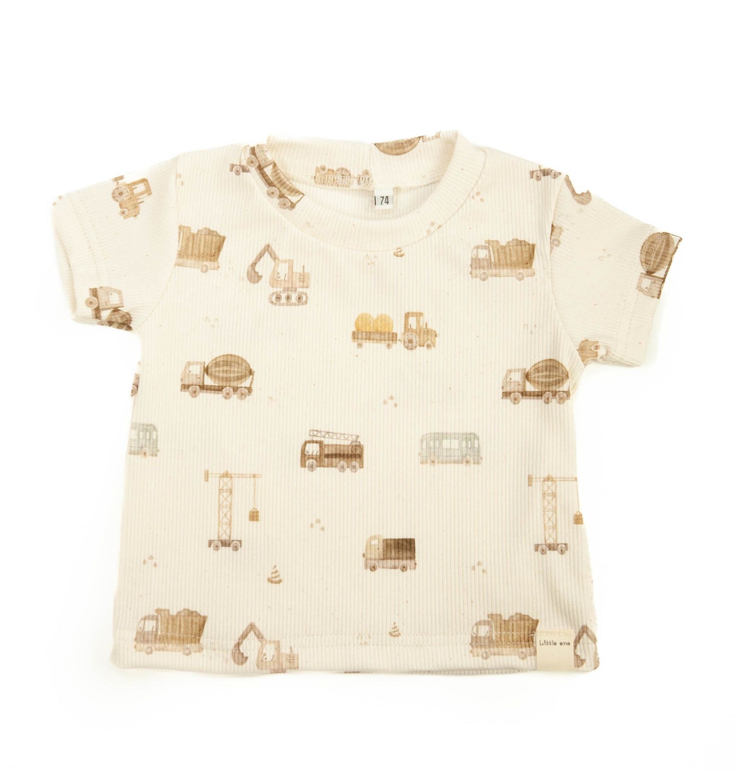 T-shirt baby rib construction machines