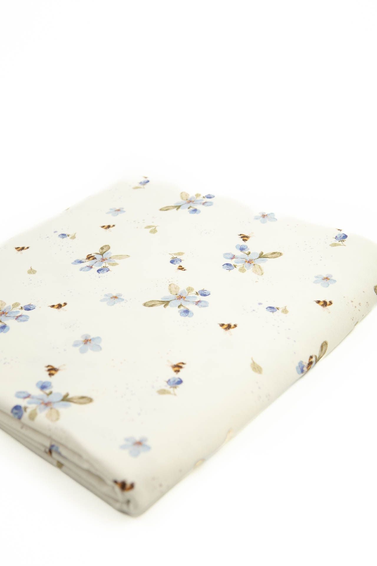 Kleiner Stoff mit blauen Blumen