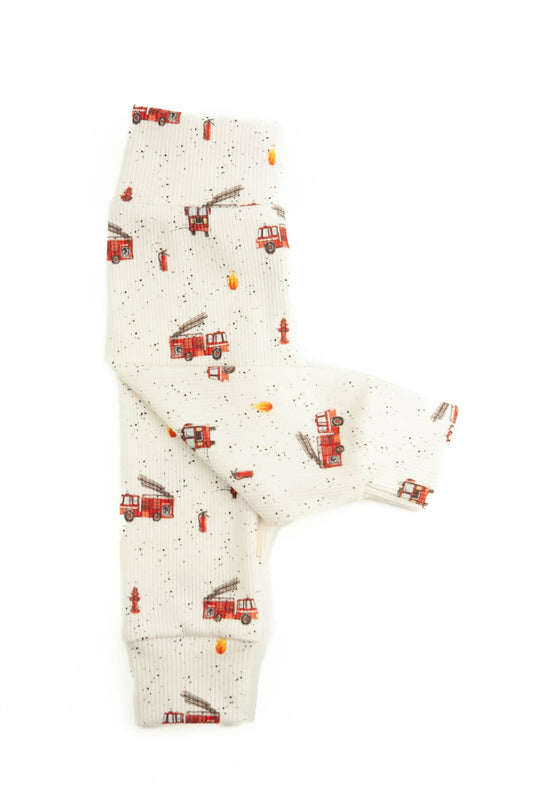 Baby pants rib fire engines