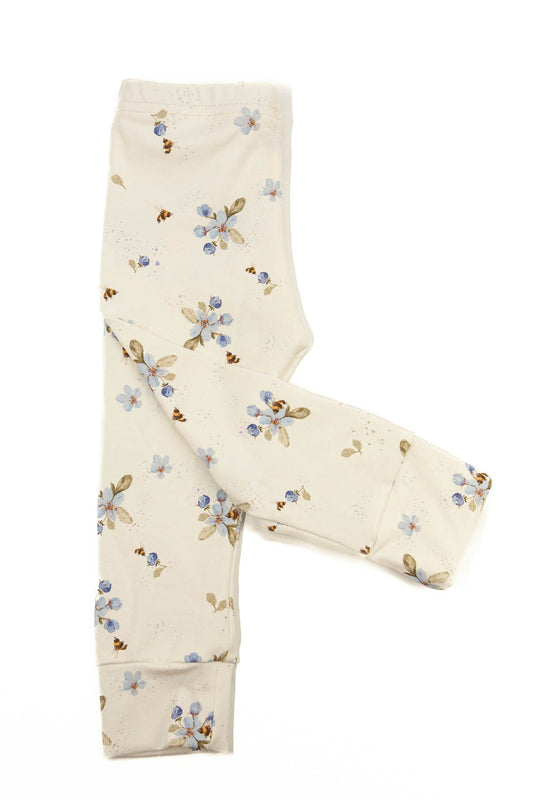 Leggings Little One Blumen blau