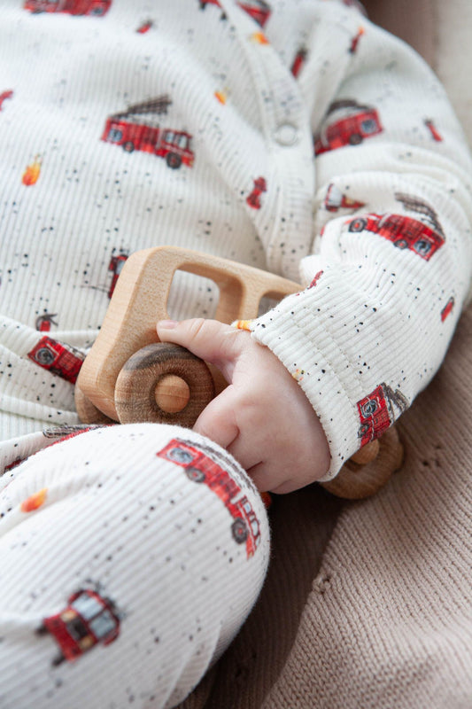 Baby-Ripp-Wickelshirt mit Feuerwehrautos