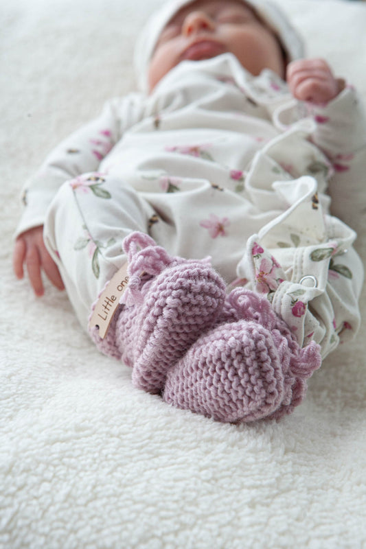 Hausschuhe aus Merinowolle rosa