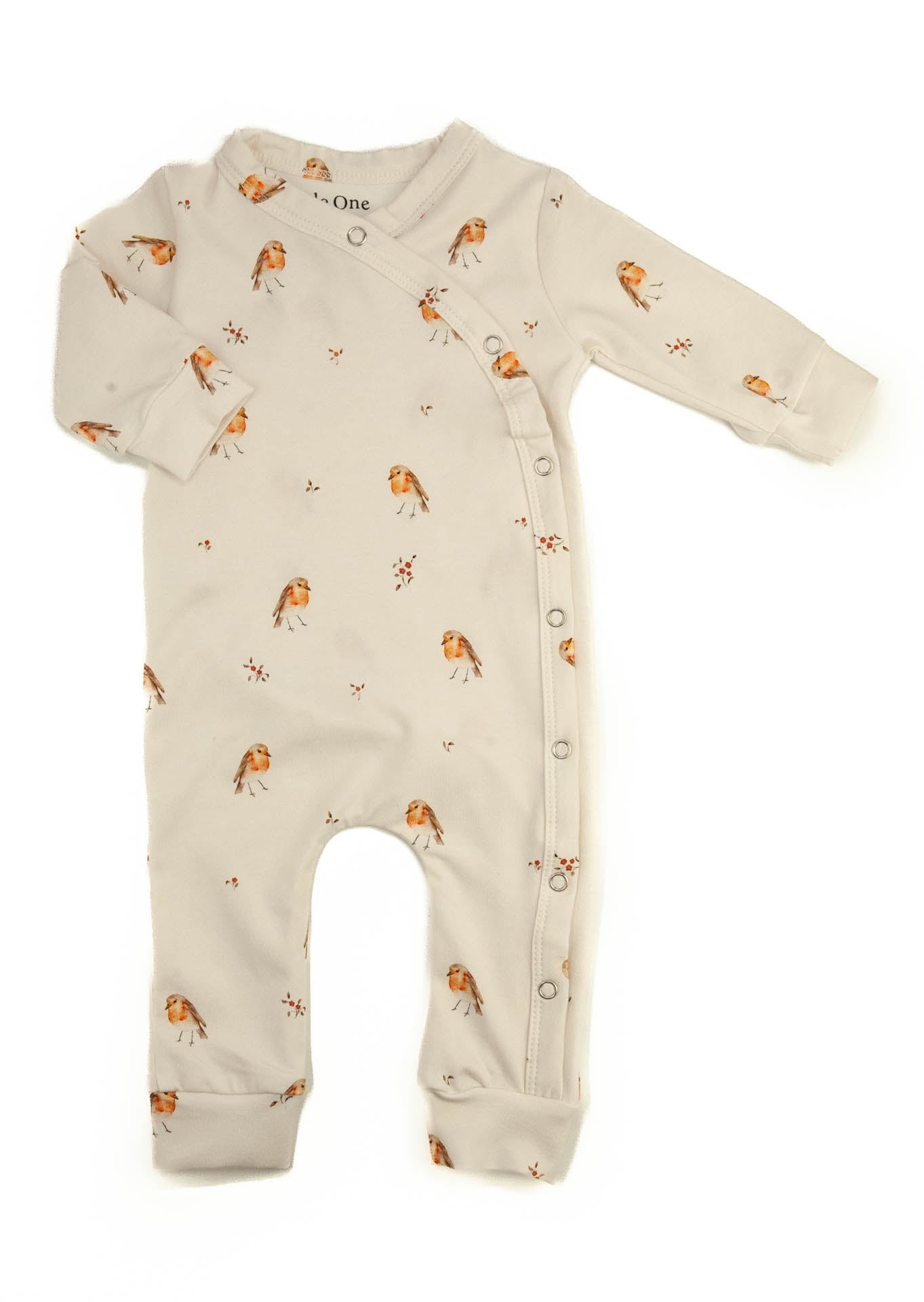 Pfirsichfarbener Blumen-Strampler