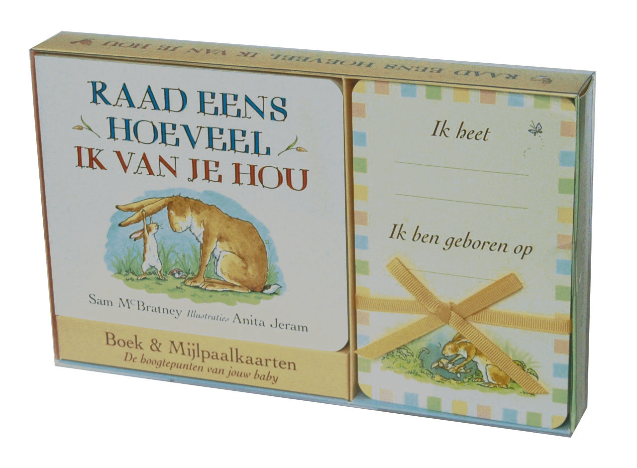 Weißt du eigentlich, wie lieb ich dich hab? Pappbilderbuch und Meilensteinkarten