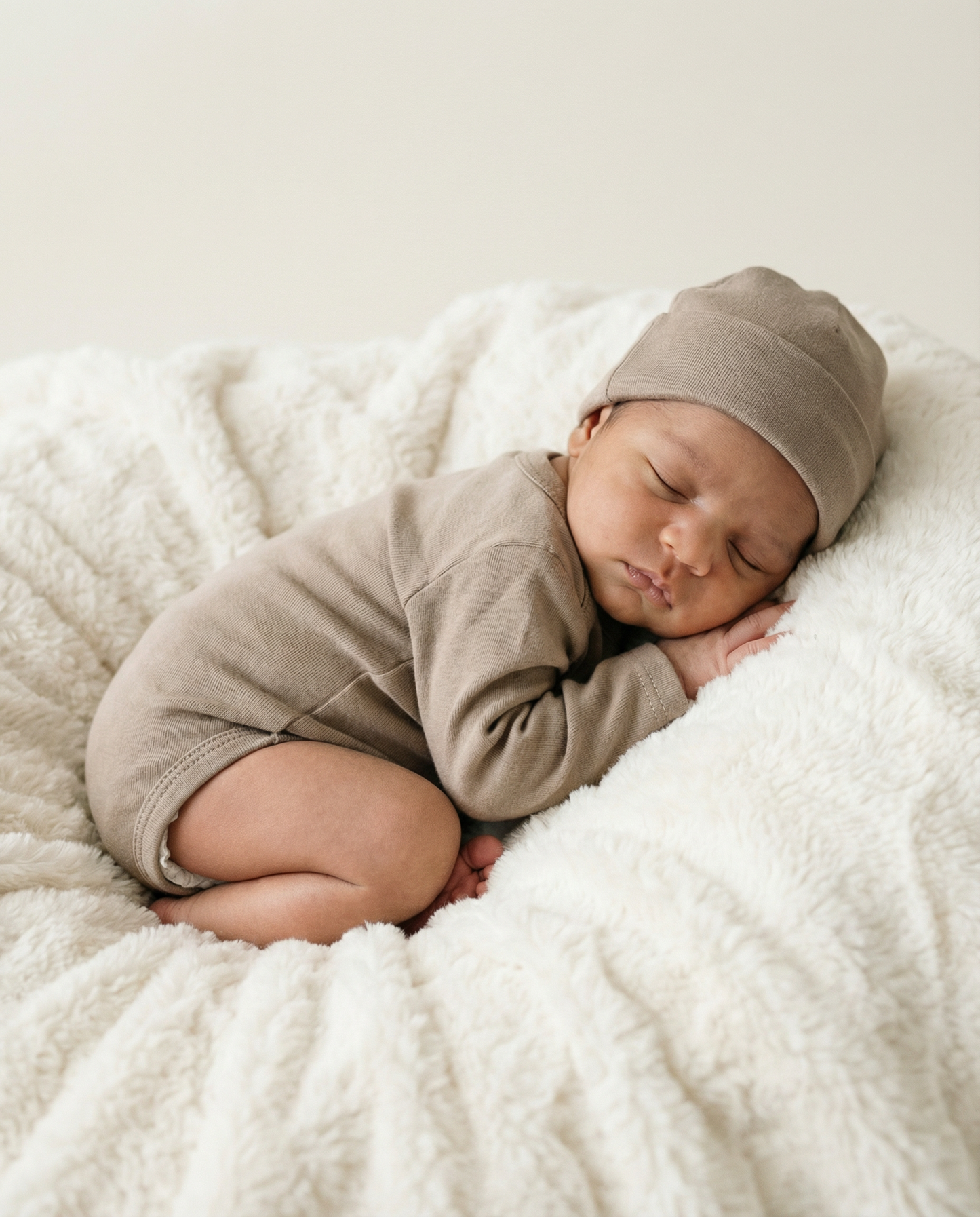 Gepersonaliseerd romper setje beige