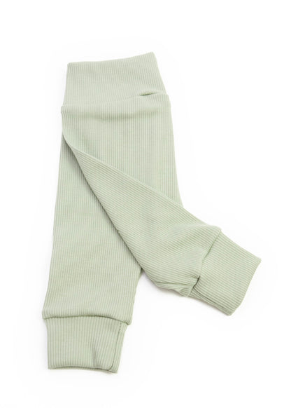 Baby pants rib dusty green