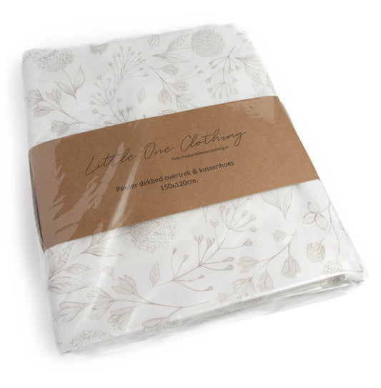 Toddler duvet cover set natural flowers