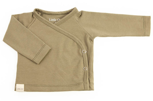 Newborn Wickelshirt oliv