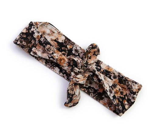 Headband dark flowers
