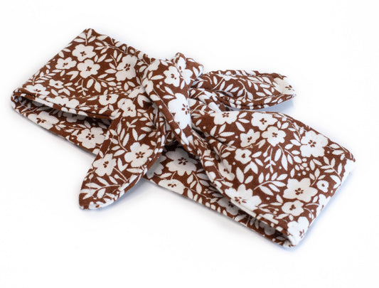 Headband mocha flowers