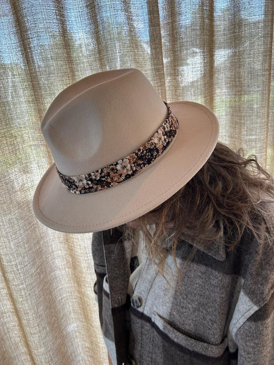 Hoed beige naturelle