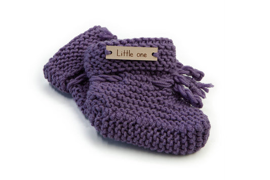 Merino wool slippers lavender