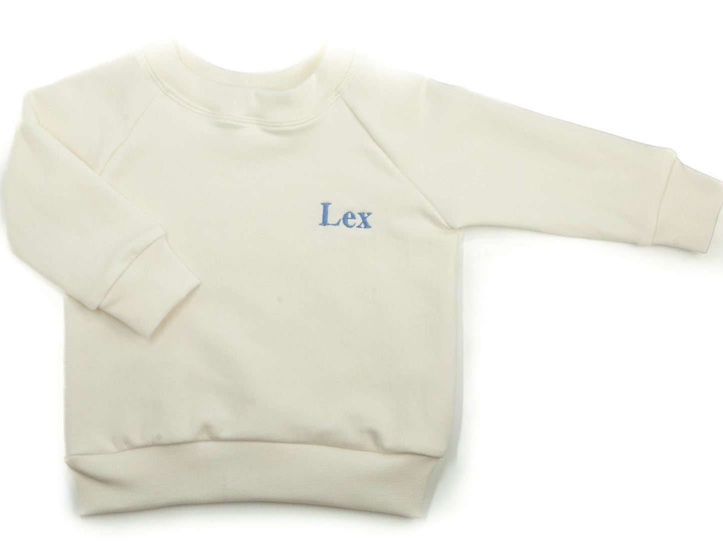 Oversized sweater ecru personalized