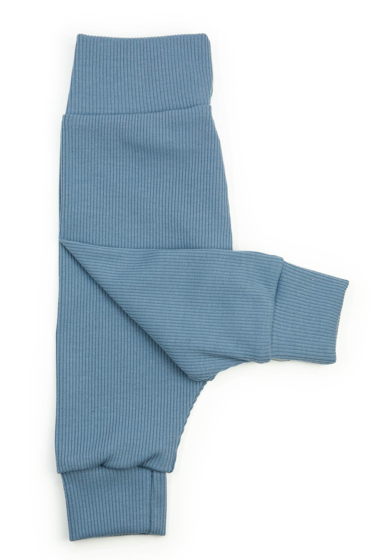 Broekje baby rib blauw