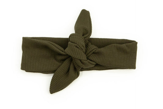Headband baby rib moss green