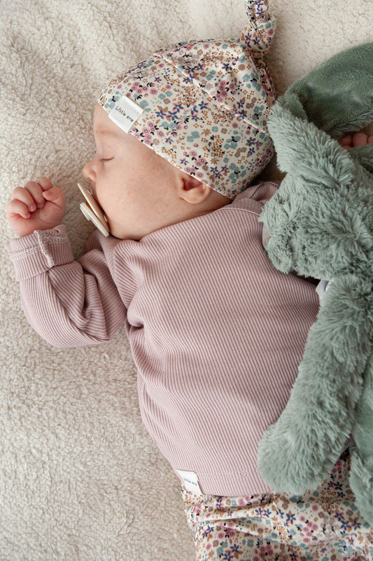 Baby ribbed wrap shirt old pink