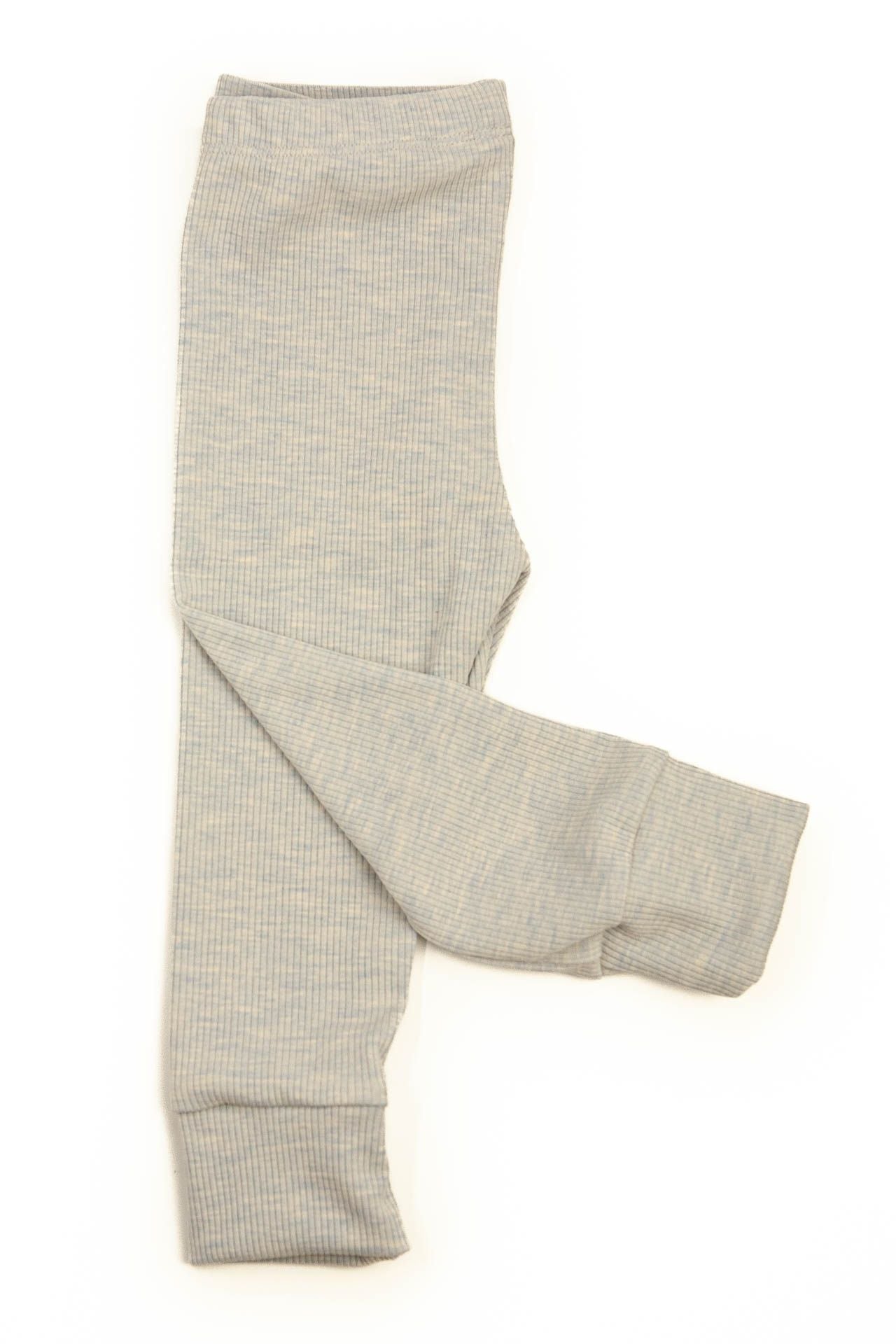 Baby leggings rib blue/melange