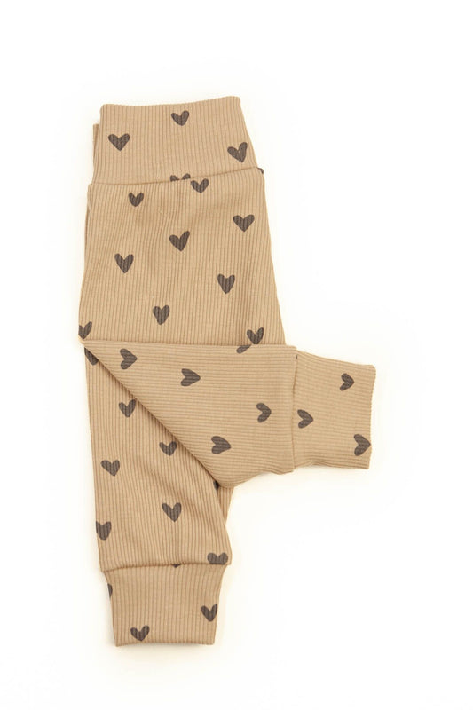 Baby pants rib hearts