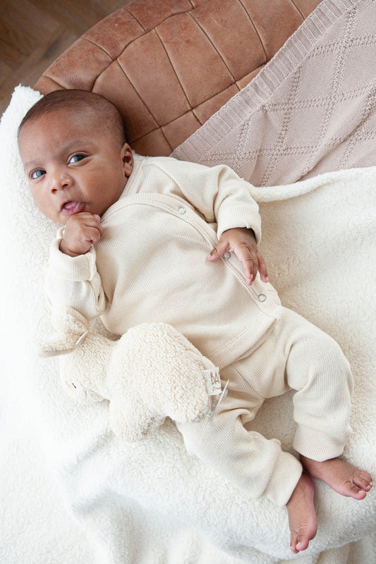 Wrap knitted cotton natural