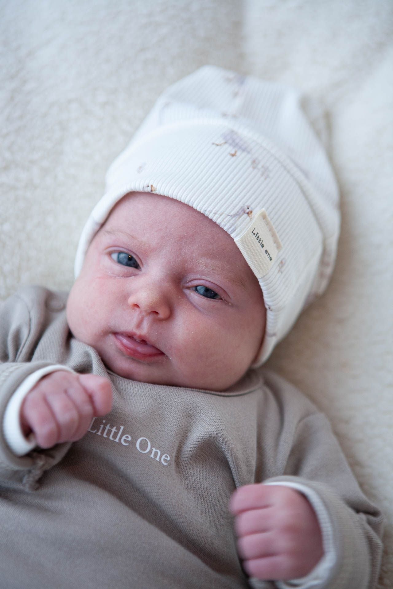 Baby-Gänsemütze mit Rippenmuster