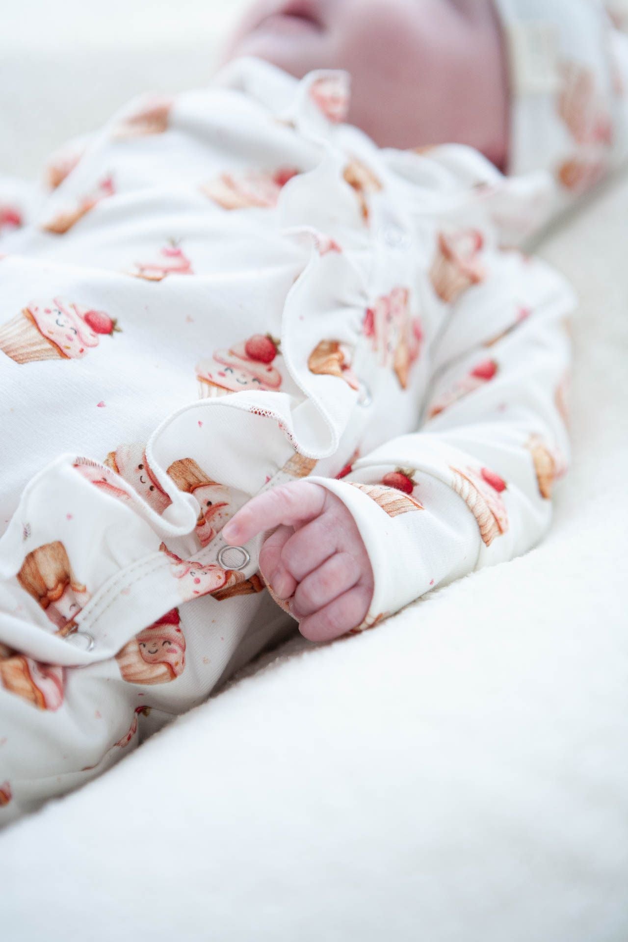 Playsuit ruffle little one cupcakes