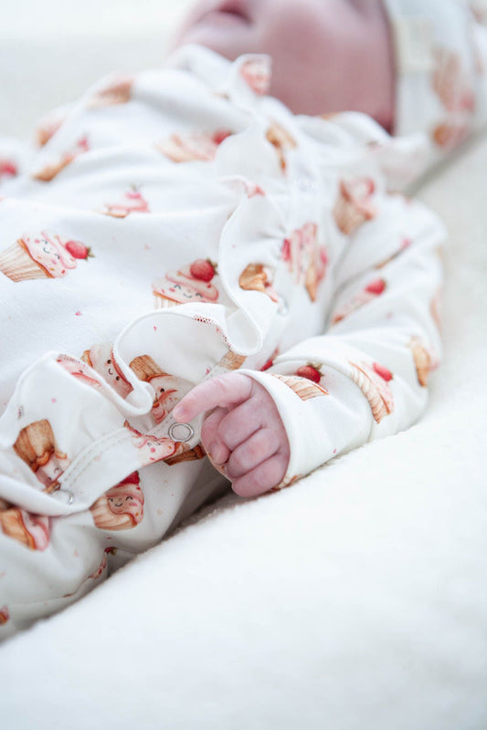 Playsuit ruffle little one cupcakes
