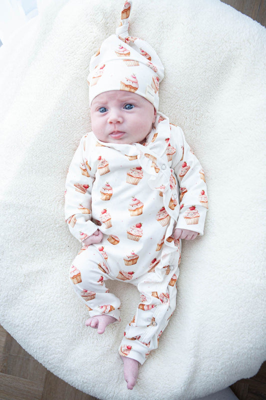 Playsuit ruffle little one cupcakes