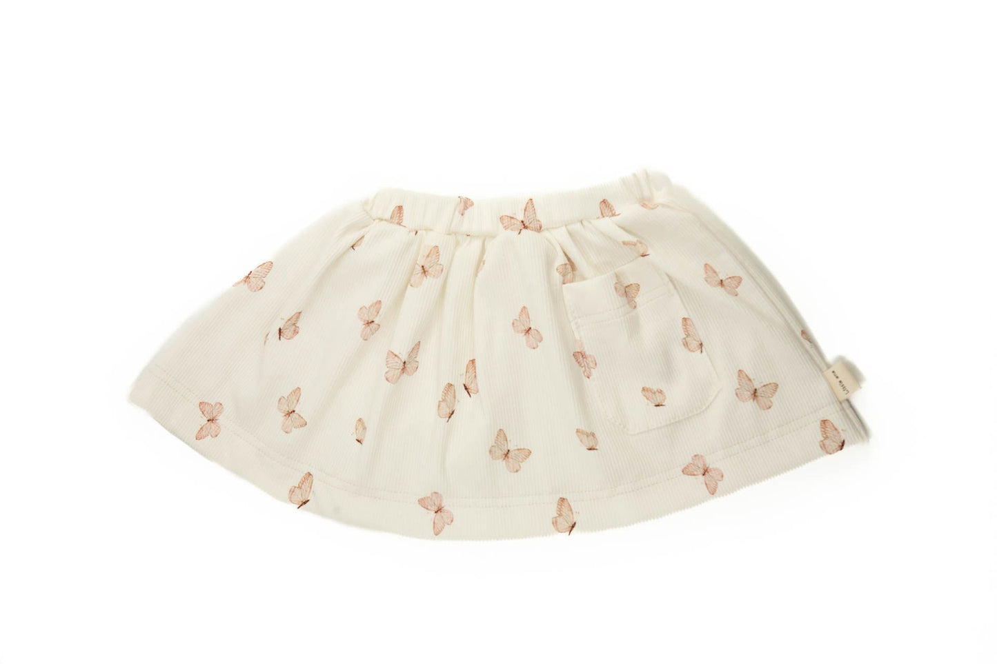 Baby skirt with ribbed butterflies