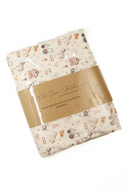 Toddler duvet cover set farm animals