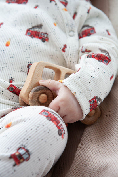 Overslag shirtje baby rib brandweer auto's