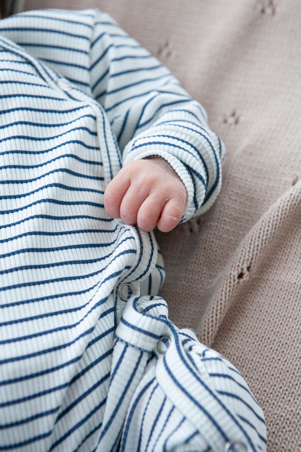 Boxpakje baby rib blue stripes