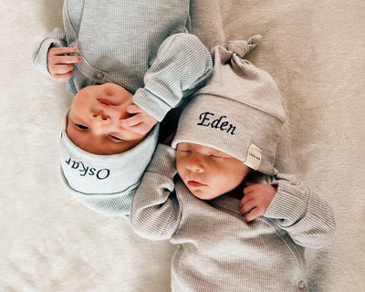 Mutsje baby rib beige melange