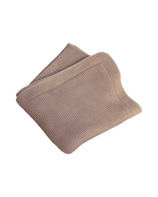 Baumwolldecke gestrickt beige