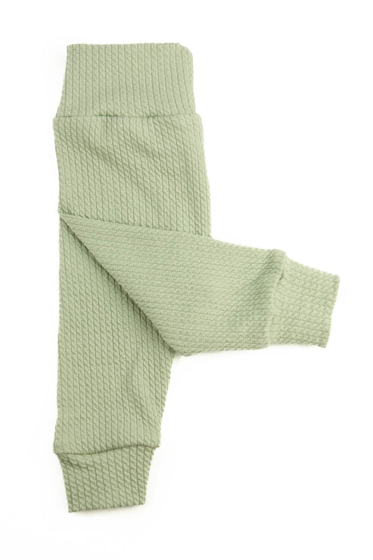 Grüne Zopfmusterhose