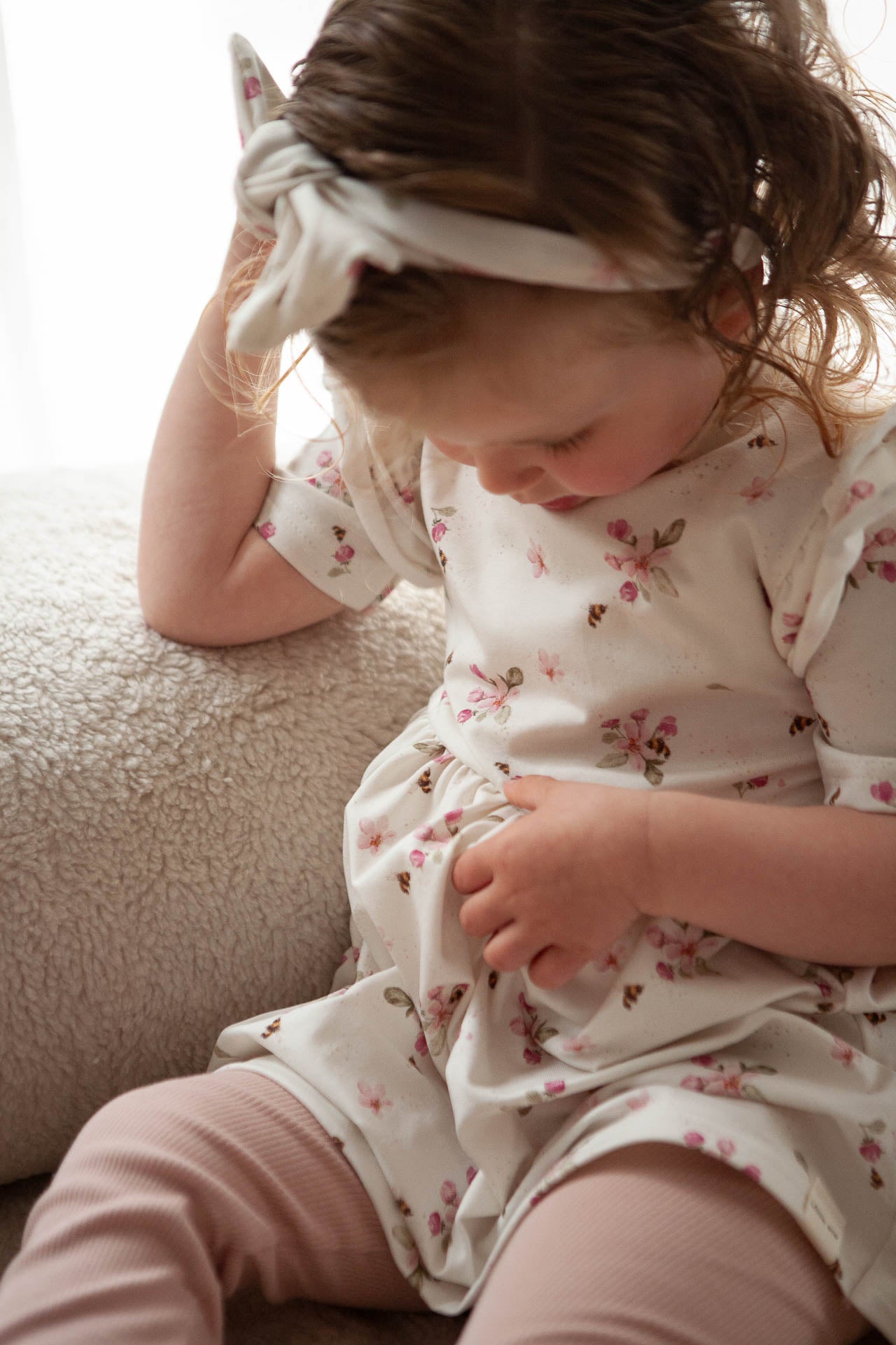 Dress little one flowers pink
