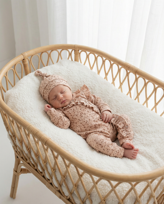 Boxpakje ruffel met ruffel mouw baby rib blossom