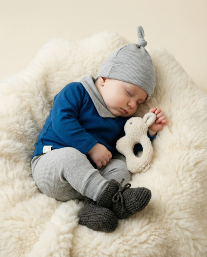Baby pants rib grey
