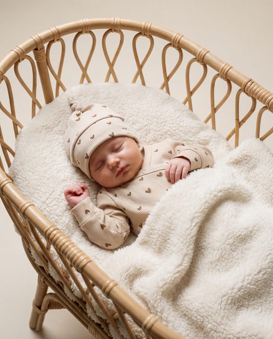 Baby romper rib blueberries