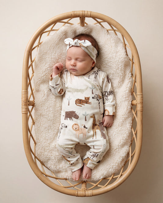 Baby romper rib blueberries